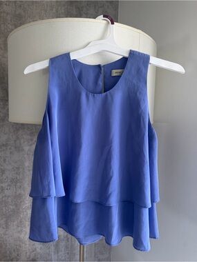 Jazmin Chebar Periwinkle Layered Sleeveless Blouse